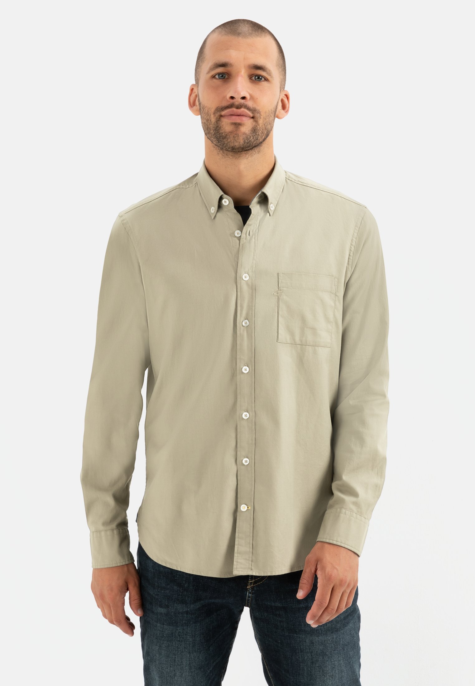 Long sleeve shirt for Herren in Light Khaki | S