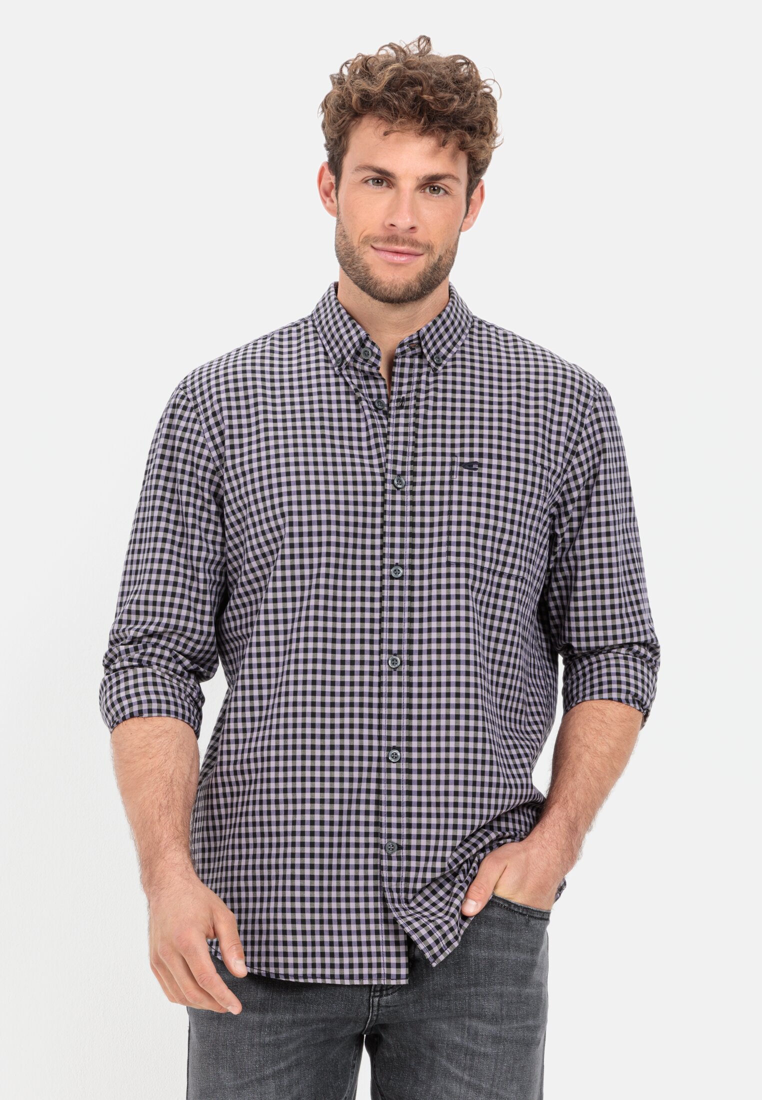 Vichy check shirt for Herren in Purple | M | camel active