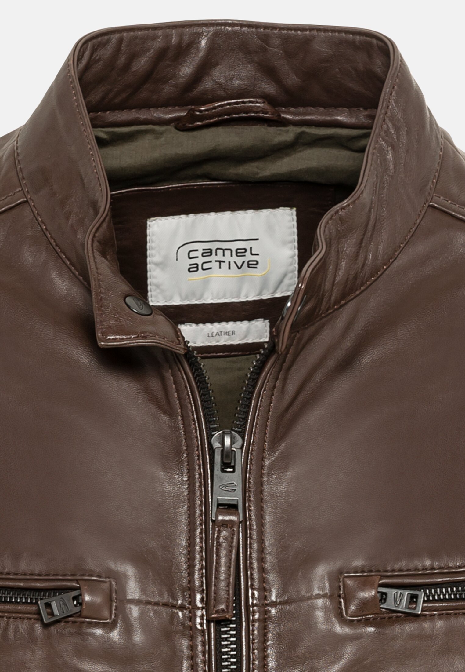 active Herren Leather for Blouson camel | in Brown 50 |