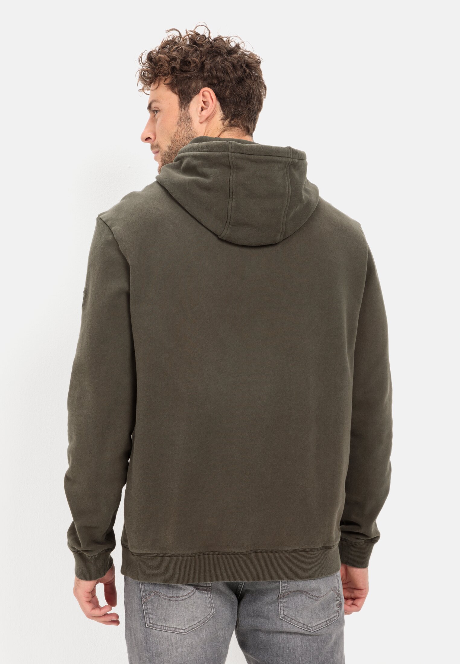 hood for S with Herren Sweatshirt | in Khaki