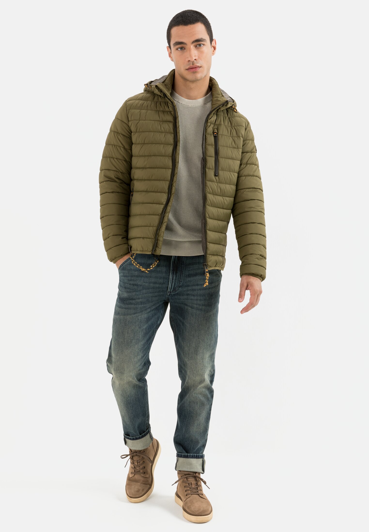 Quilted blouson for Herren in camel 48 | Brown Olive act 
