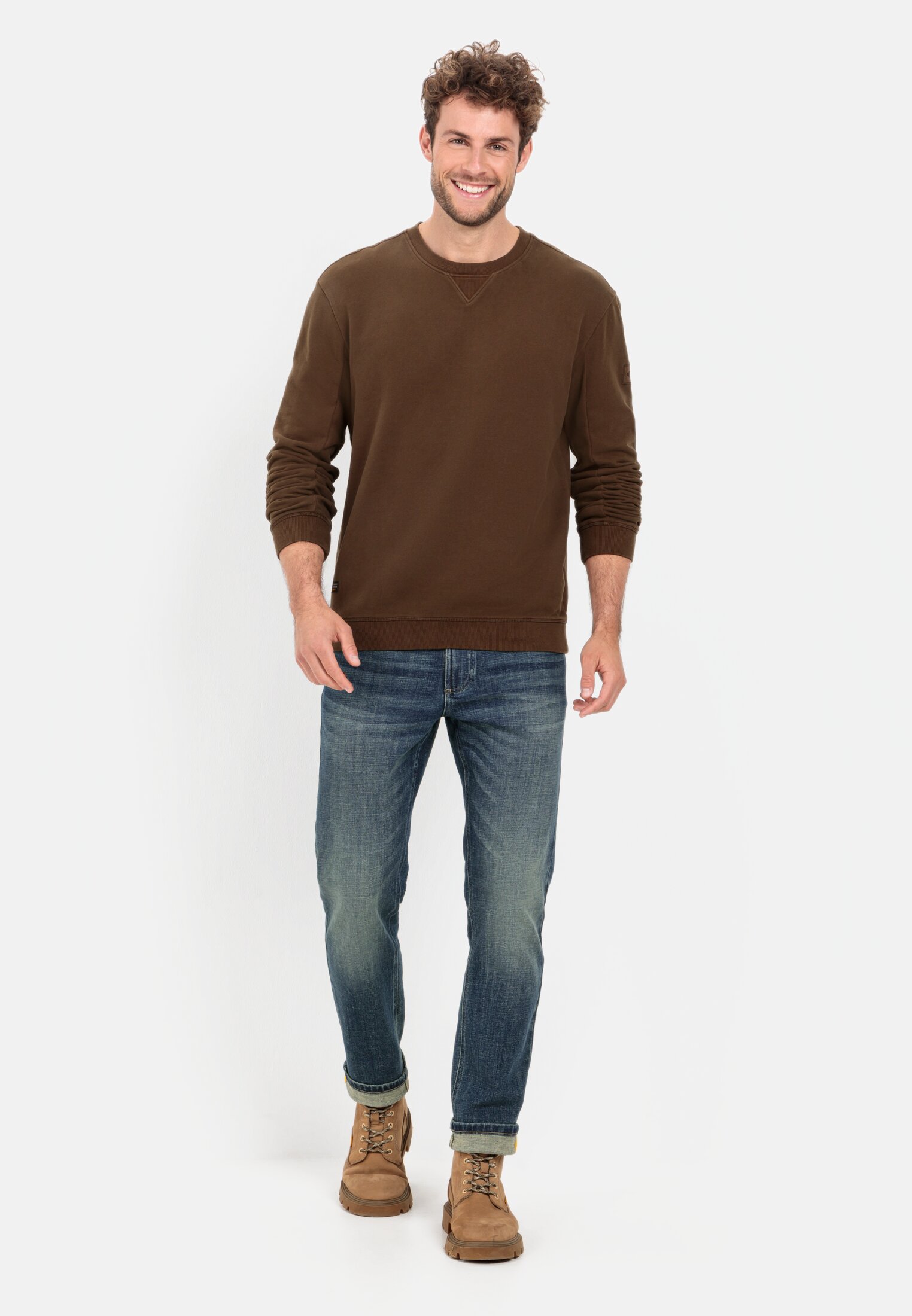 | XXL Sweatshirt for in camel Herren Brown | active