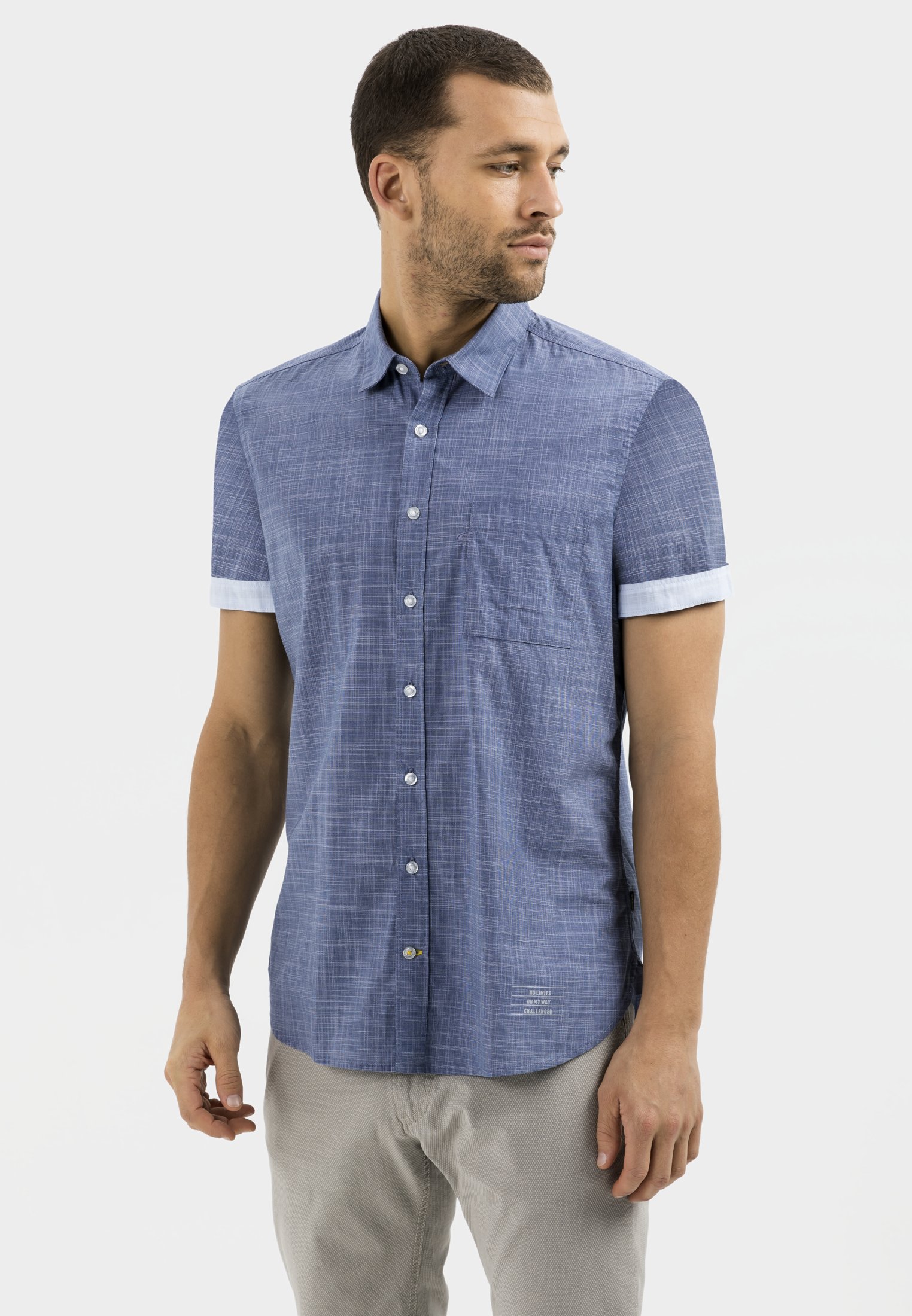 Short sleeve shirt regular fit with Kent collar | Dark Blue | S ...