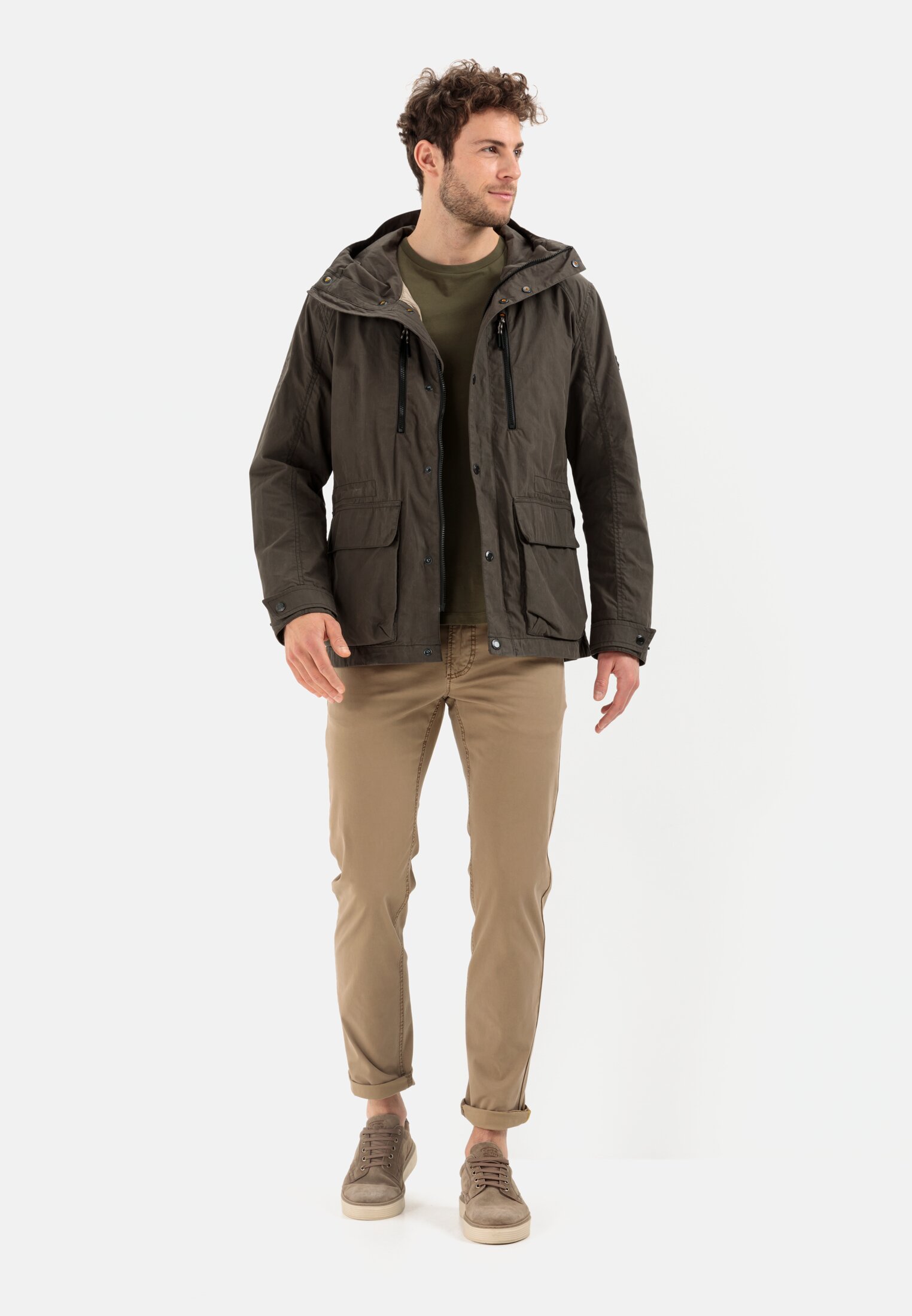 Multi-pocket jacket for Herren Olive in 58 Brown 