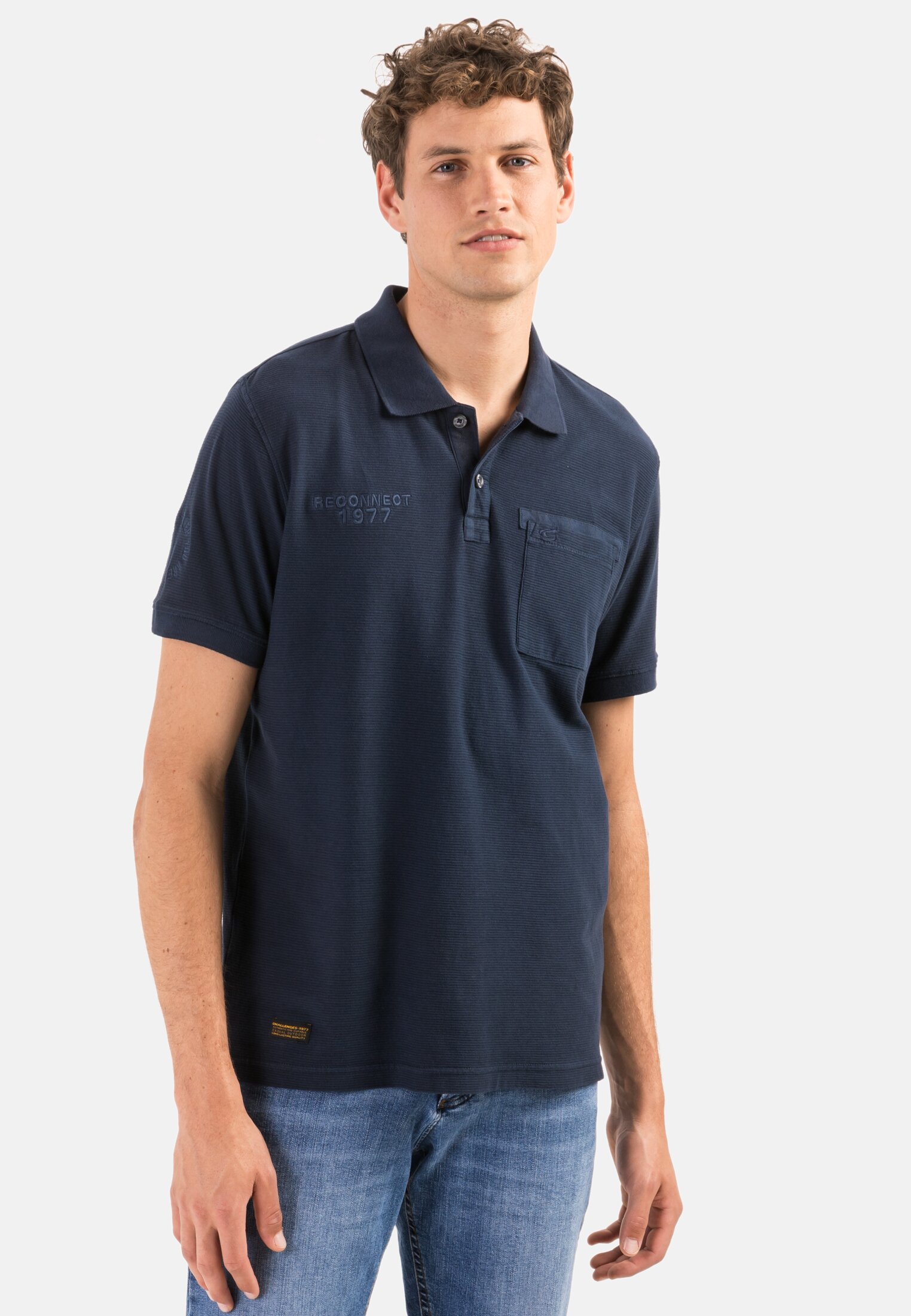 Camel active Men's Polo Shirt Navy Blue Plain 3P25 409473 16 